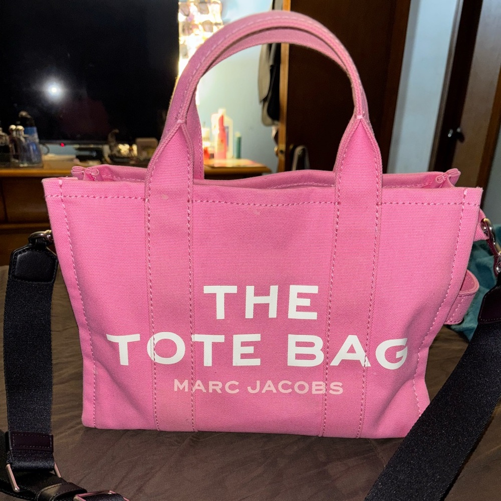 Marc Jacobs Pink Canvas Tote Bag